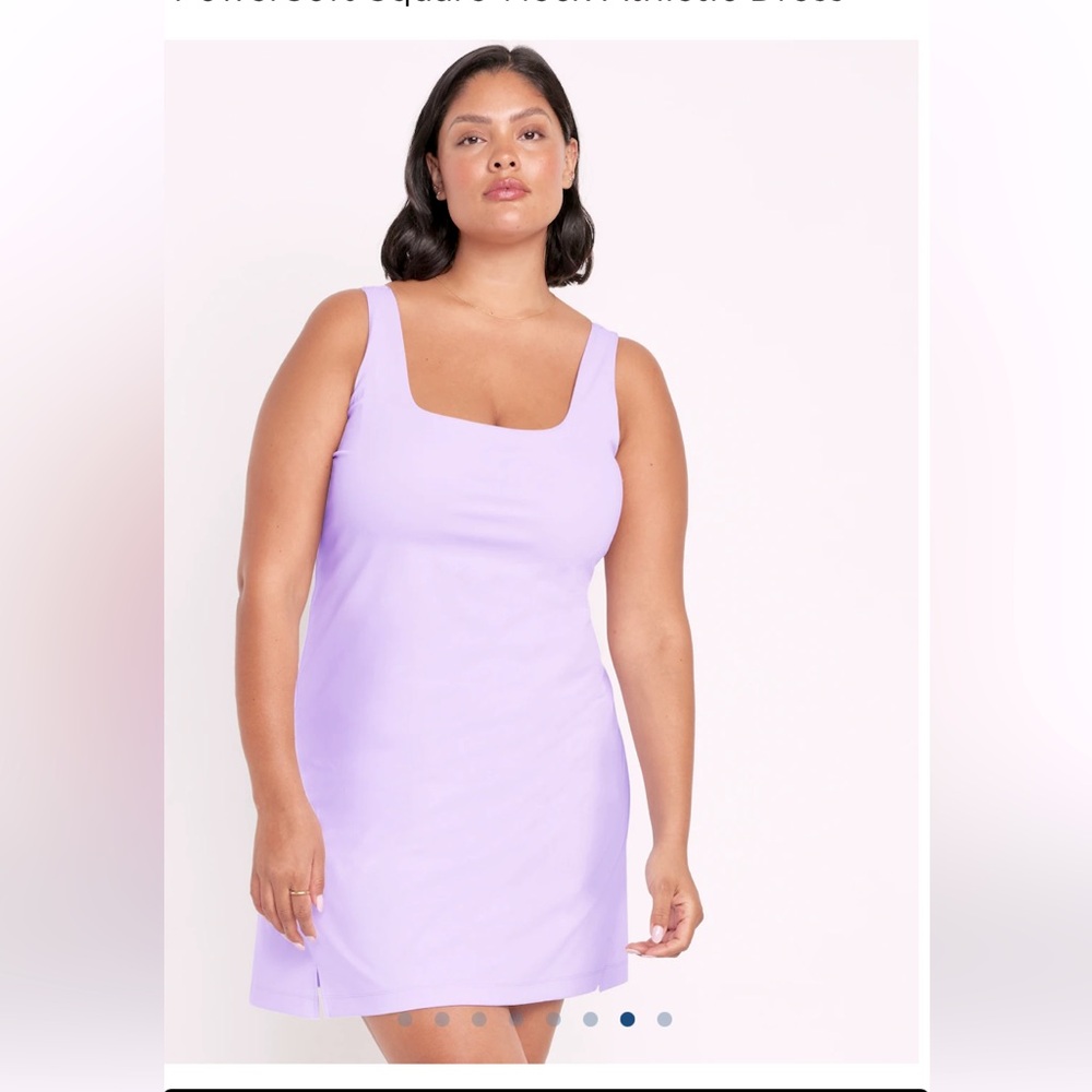 NWT Old Navy Powersoft Square Neck Athletic Dress with Built in Bike Shorts